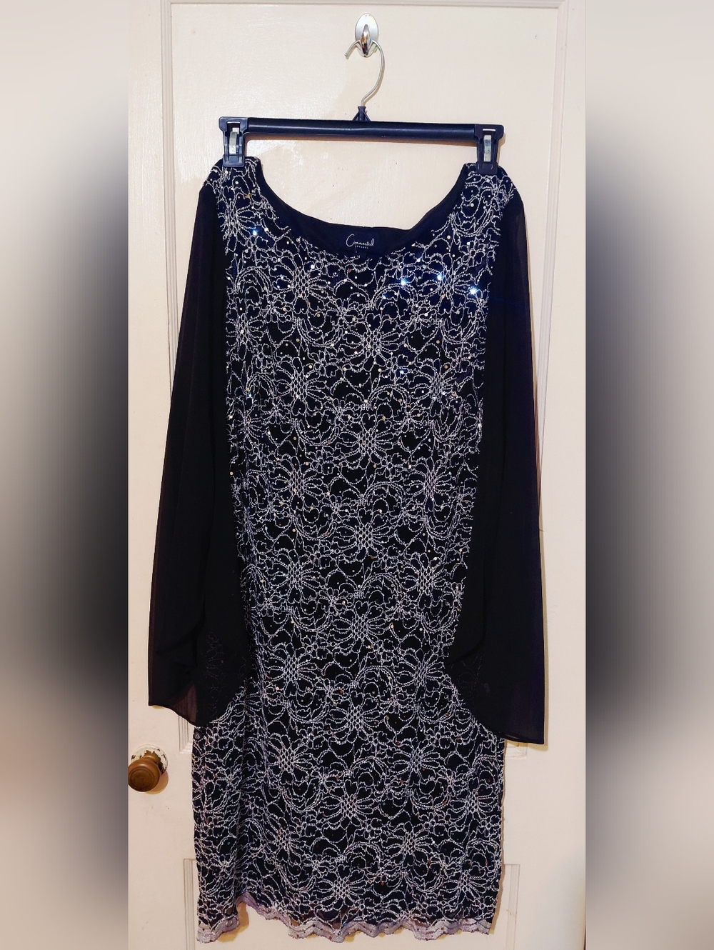 Women Navy blue-silver dress
